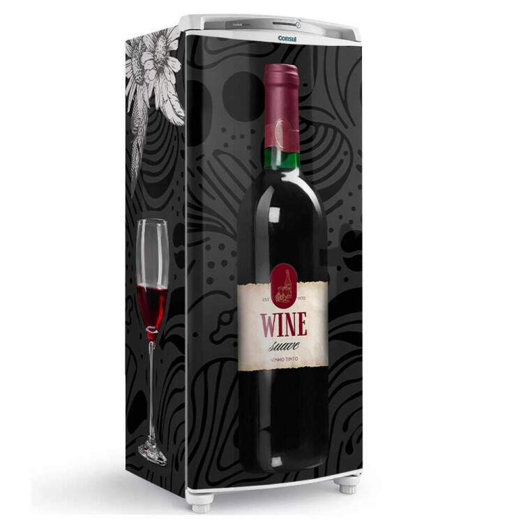 Envelopamento de Geladeira Garrafa e Taa de Vinho
