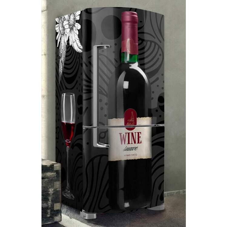 Envelopamento de Geladeira Garrafa e Taa de Vinho