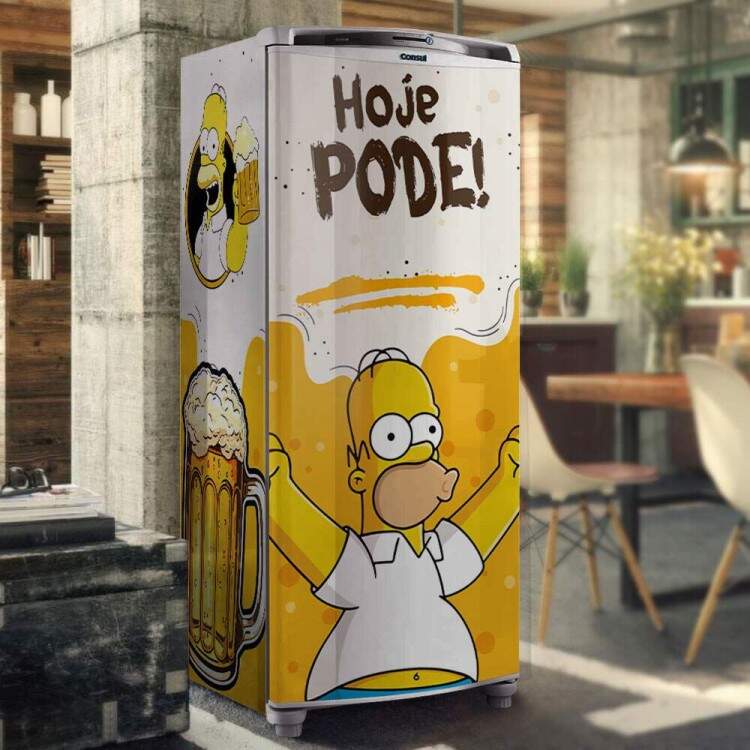 Envelopamento de Geladeira Cerveja Hoje Pode!