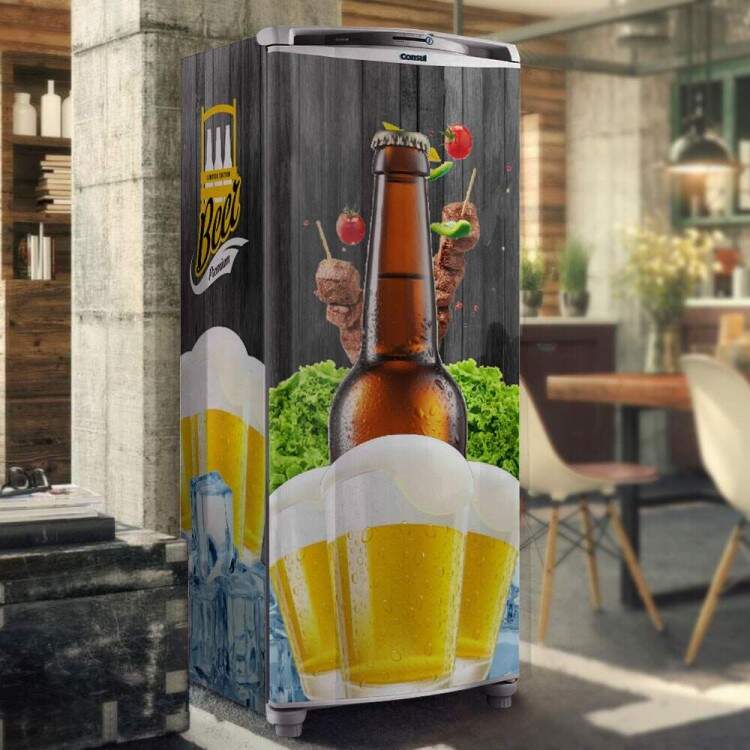 Envelopamento de Geladeira Cerveja no Gelo