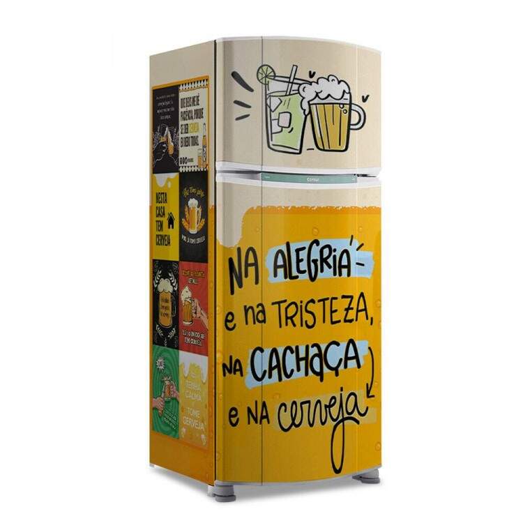 Envelopamento de Geladeira Na Alegria e Na Cachaa