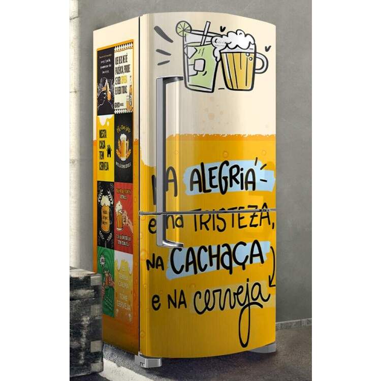 Envelopamento de Geladeira Na Alegria e Na Cachaa