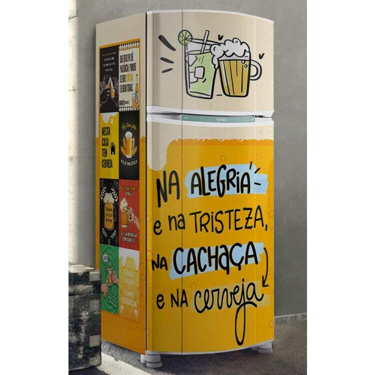 Envelopamento de Geladeira Na Alegria e Na Cachaa