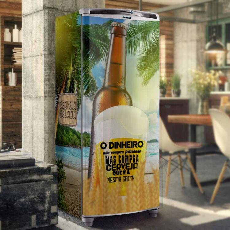 Envelopamento de Geladeira O Dinheiro No Compra Felicidade