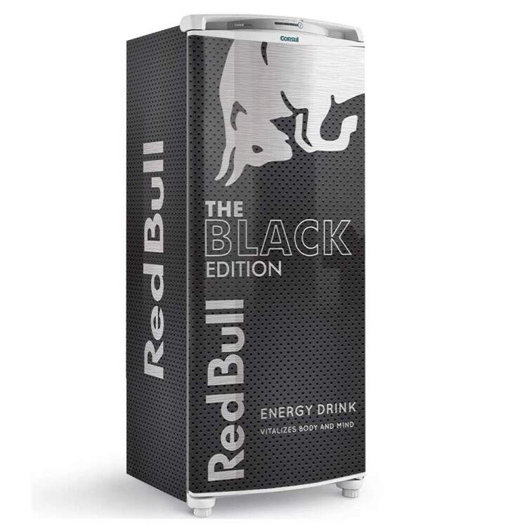 Envelopamento de Geladeira Energtico Black Edition
