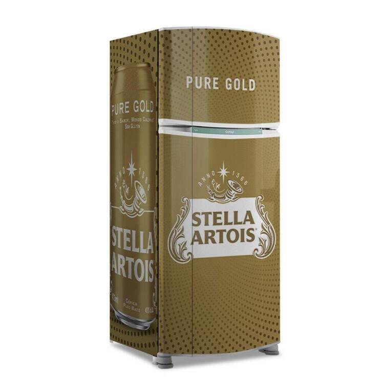 Envelopamento de Geladeira Stella Pure Gold