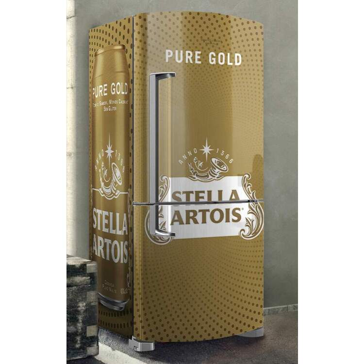 Envelopamento de Geladeira Stella Pure Gold