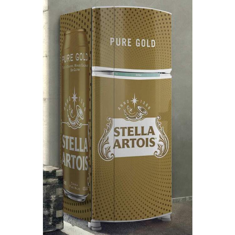 Envelopamento de Geladeira Stella Pure Gold