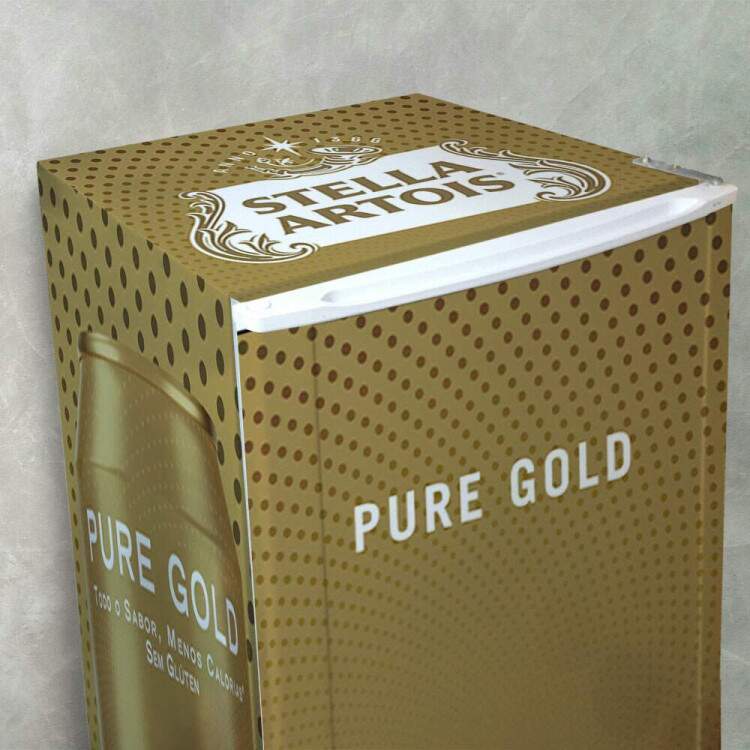 Envelopamento de Geladeira Stella Pure Gold
