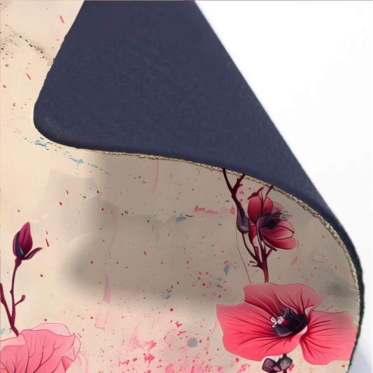 Mouse Pad 70x30cm Floral Delicado Rosa