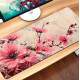 Mouse Pad 70x30cm Floral Delicado Rosa