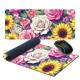 Mouse Pad 70x30cm Floral Rosas e Girass�is