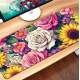 Mouse Pad 70x30cm Floral Rosas e Girass�is