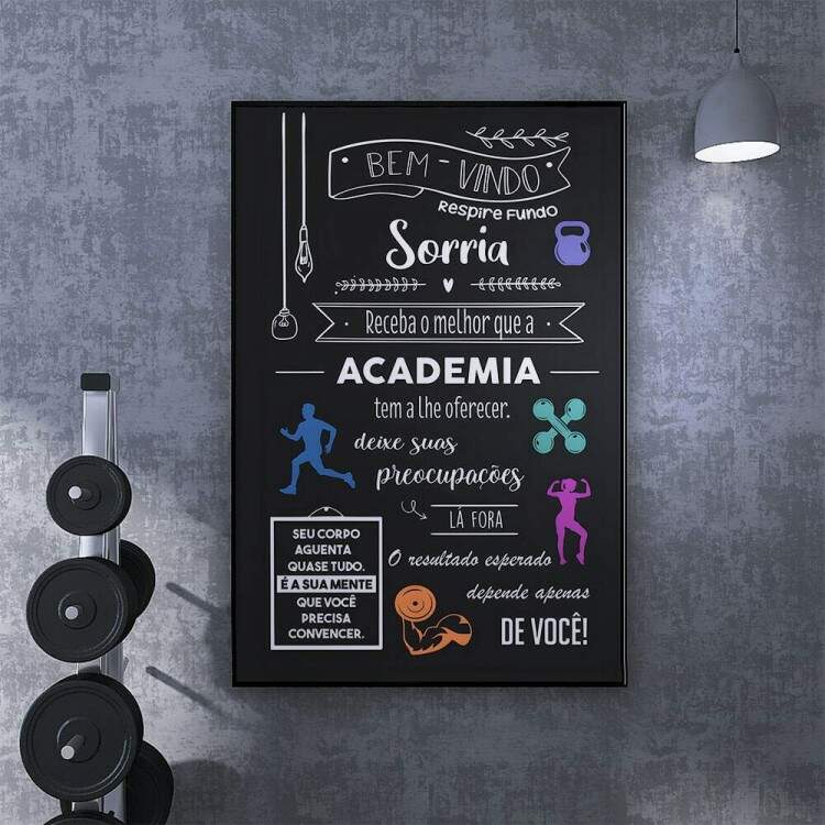 Quadro Decorativo para Academia Frase Arnould Fisiculturista