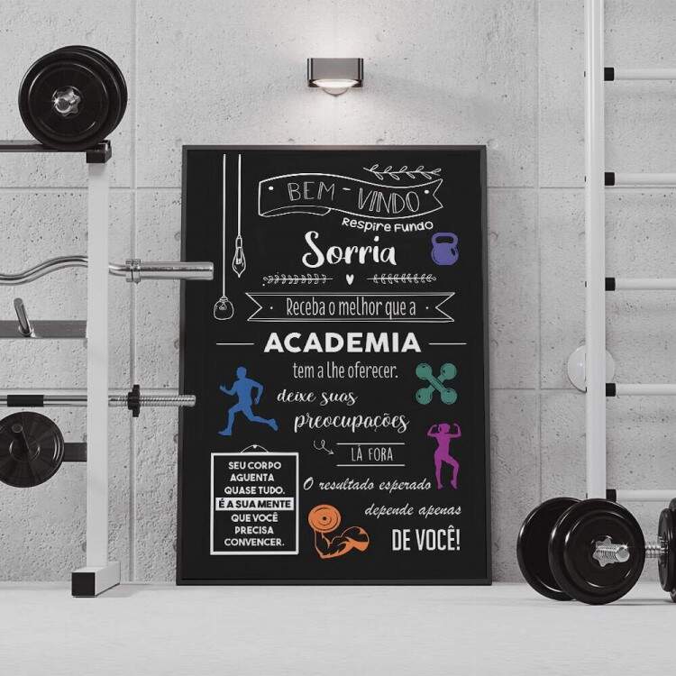 Quadro Decorativo para Academia Frase Arnould Fisiculturista