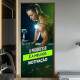 Adesivo de Porta Para Academia O Progresso � a Melhor Motiva��o