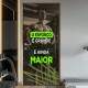 Adesivo de Porta Para Academia Ganho Ainda Maior