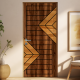 Adesivo de Porta Madeira Listrada Geom�trica