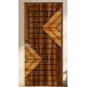 Adesivo de Porta Madeira Listrada Geom�trica
