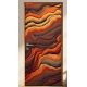 Adesivo de Porta Madeira Abstratos Ondas de Madeira