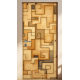 Adesivo de Porta Madeira Abstrato Geom�trica