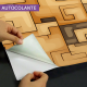 Adesivo de Porta Madeira Abstrato Geom�trica