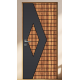 Adesivo de Porta Madeira Abstrato Geom�trico Cinza