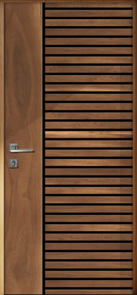 Adesivo de Porta Madeira com Detalhe Ripado
