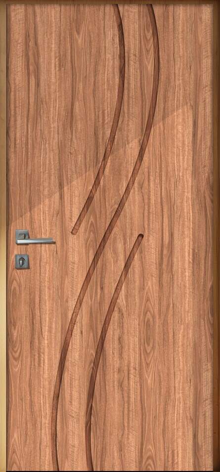 Adesivo de Porta Madeira Minimalista
