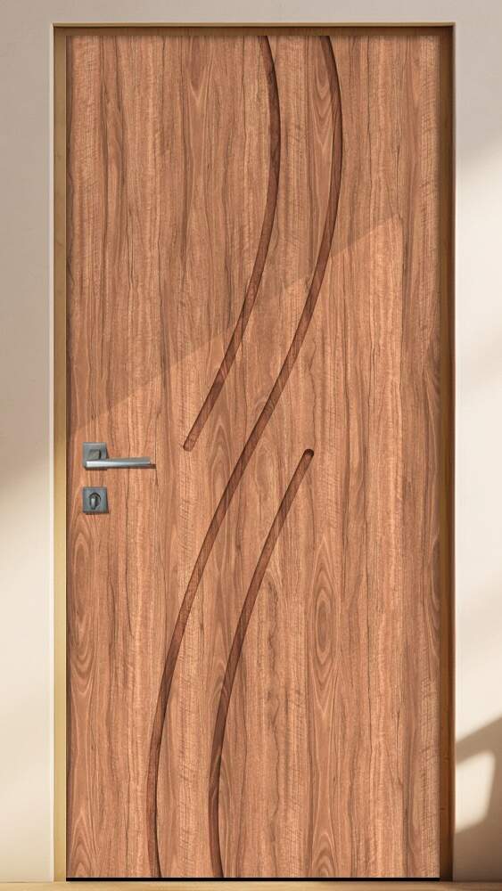 Adesivo de Porta Madeira Minimalista