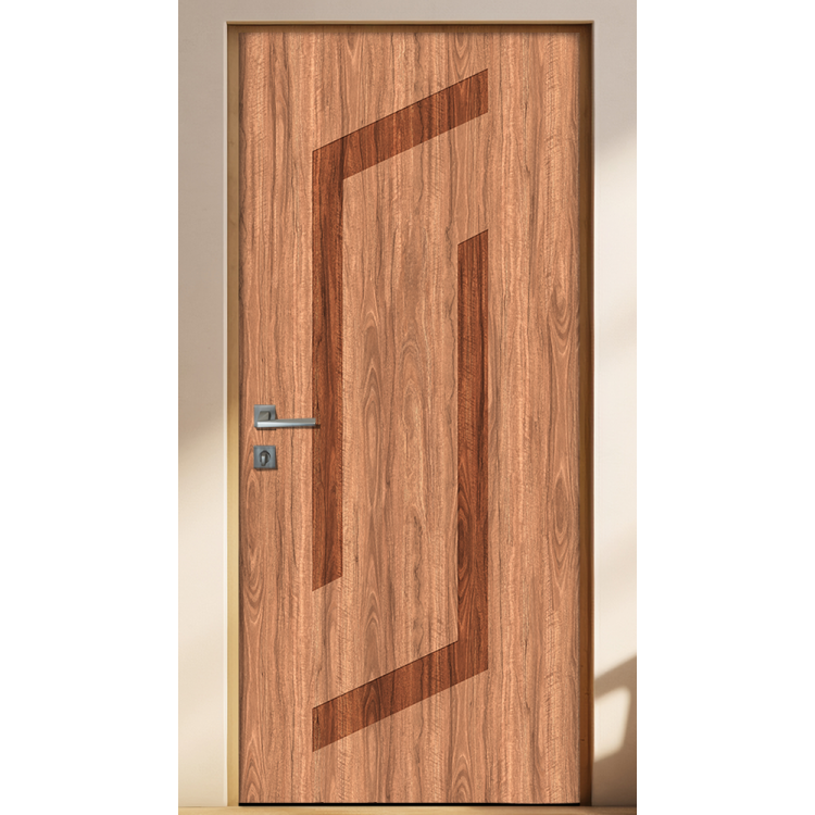 Adesivo de Porta Estilo Madeira com Detalhes