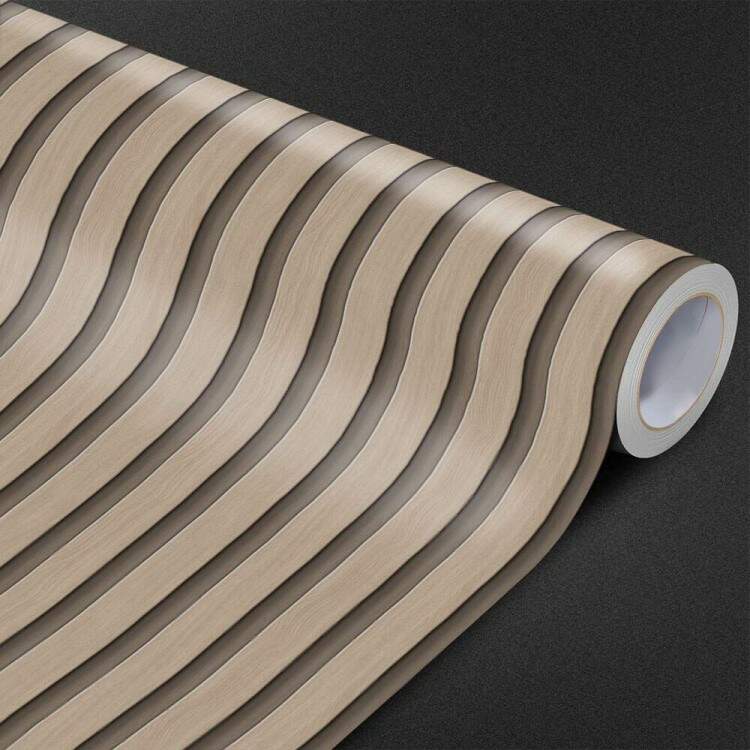 Papel de Parede Estilo Madeira Ripada Minimalista