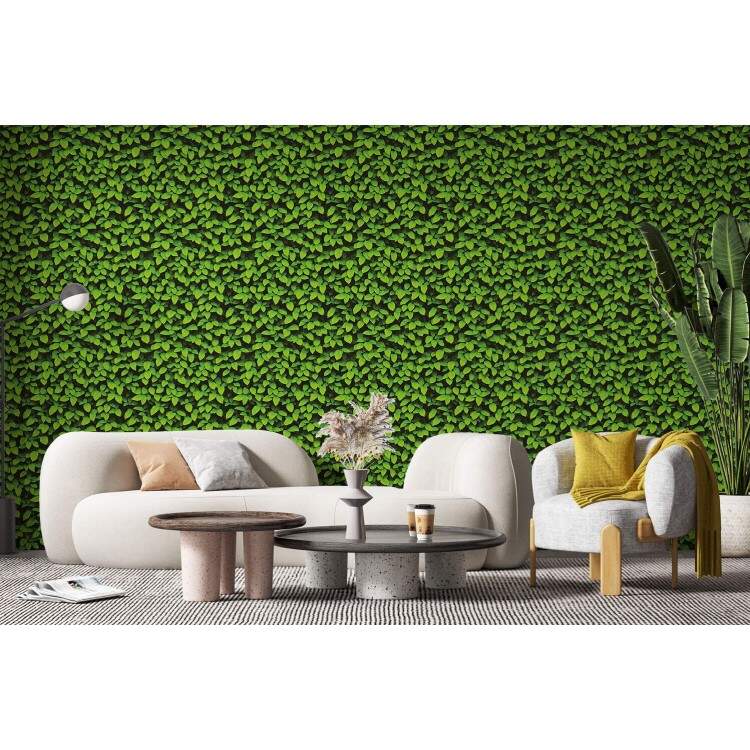 Papel de Parede Efeito Folhas de Jardim