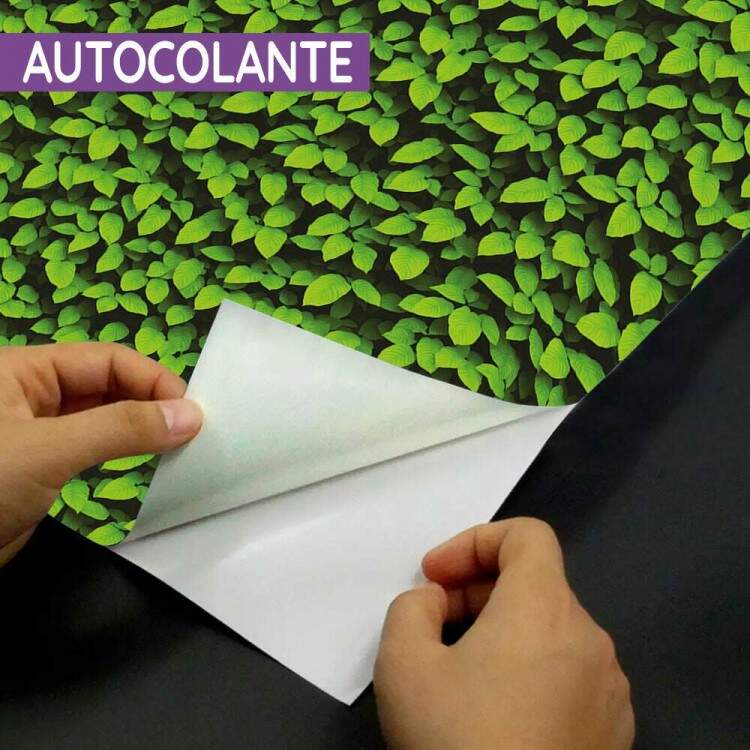 Papel de Parede Efeito Folhas de Jardim