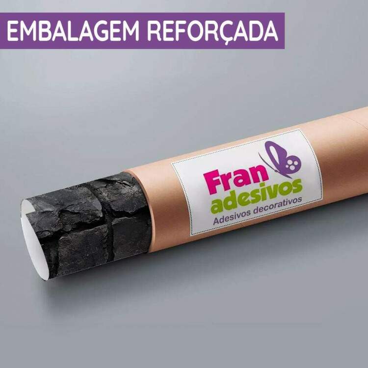 Papel de Parede Blocos de Pedras Escuras com Efeito de Textura