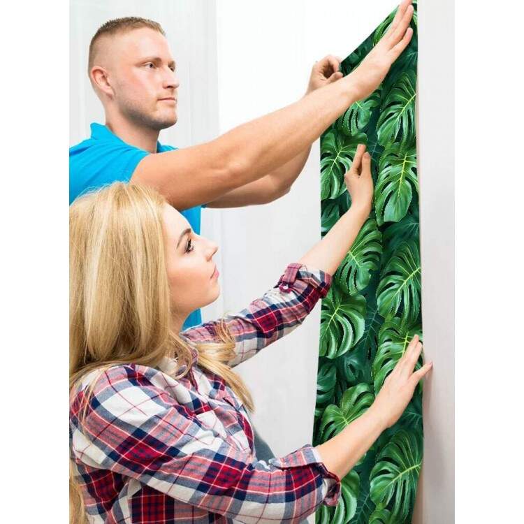 Papel de Parede Floral Folhas Monstera com Fundo Escuro
