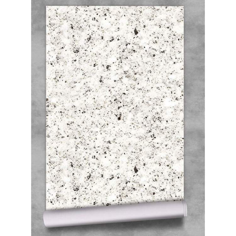 Papel de Parede Estilo Granilite Preto e Branco