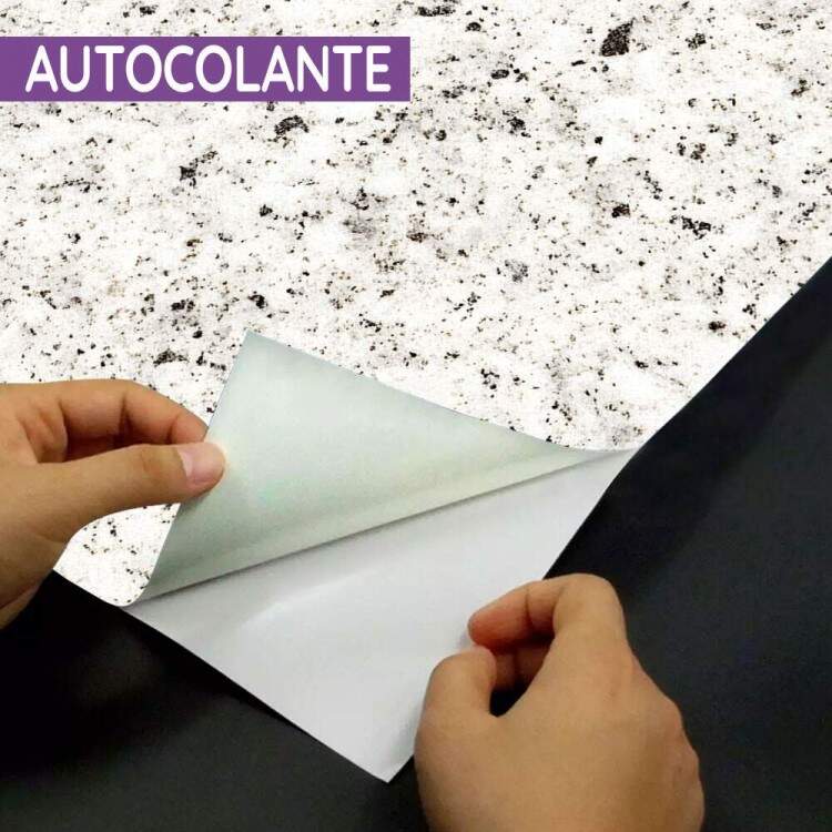 Papel de Parede Estilo Granilite Preto e Branco