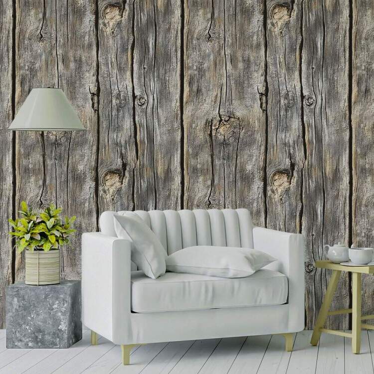 Papel de Parede Madeira Realista Casca de rvore
