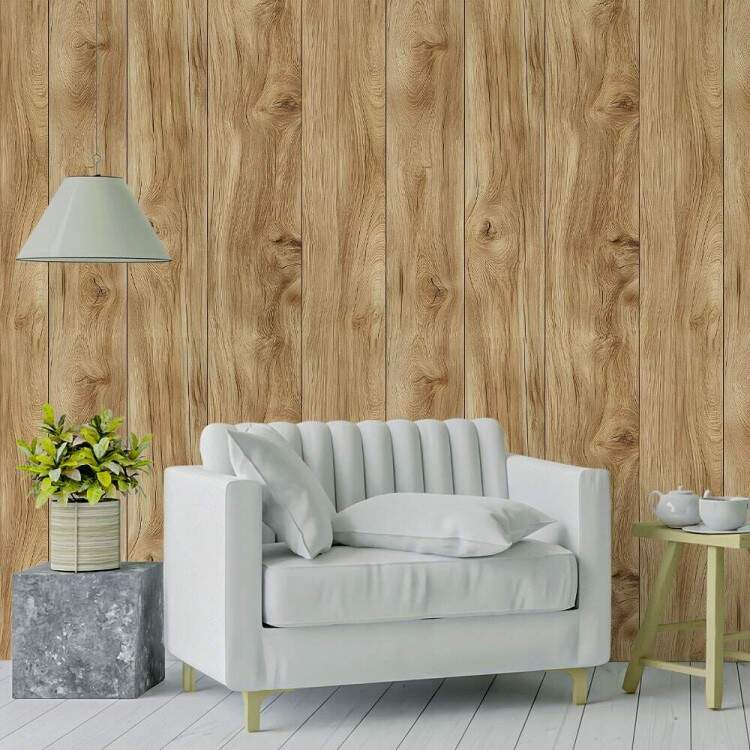 Papel de Parede Madeira Marrom Realista