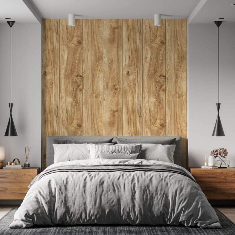 Papel de Parede Madeira Marrom Realista