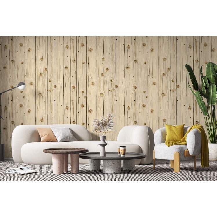 Papel de Parede Madeira Ripada Realista