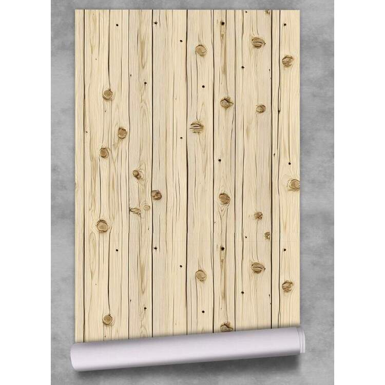 Papel de Parede Madeira Ripada Realista