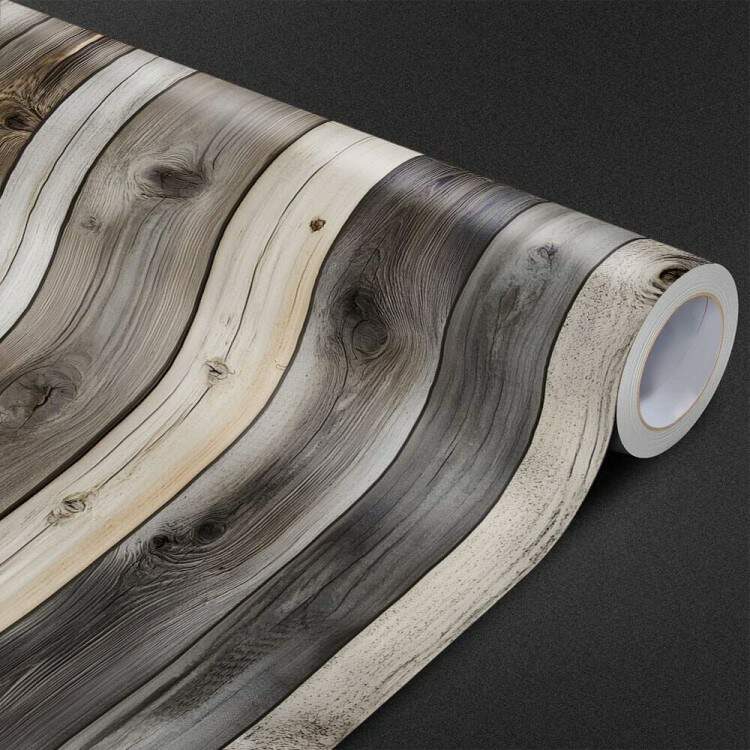 Papel de Parede Madeira Ripada com Tons de Marrom