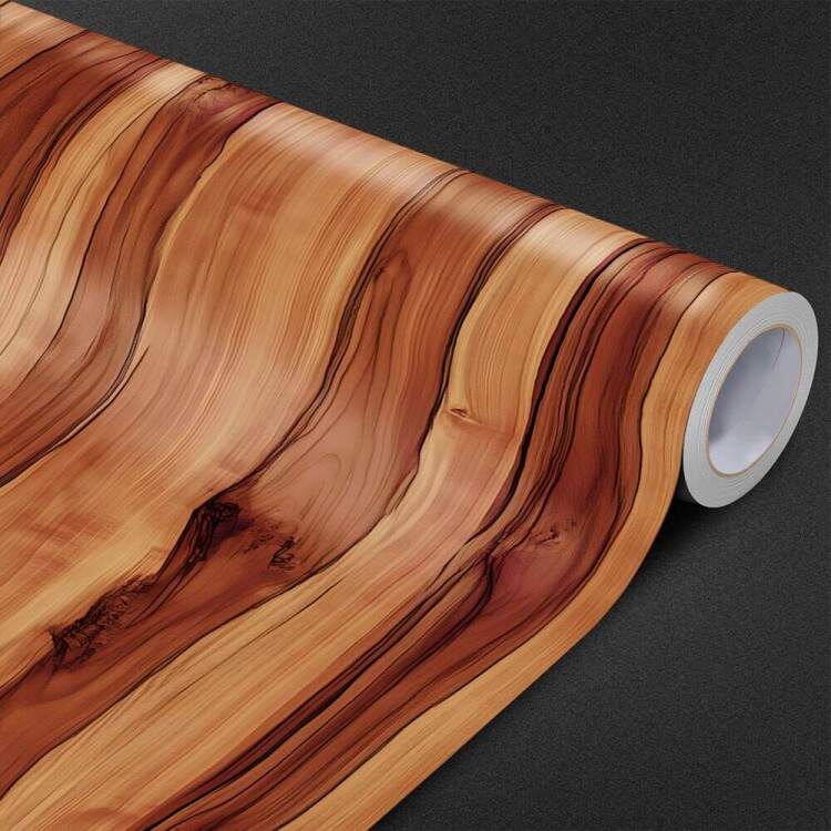 Papel de Parede Madeira Ripada Avermelhada