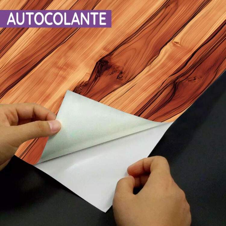 Papel de Parede Madeira Ripada Avermelhada