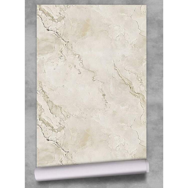 Papel de Parede Mrmore Bege com Detalhes