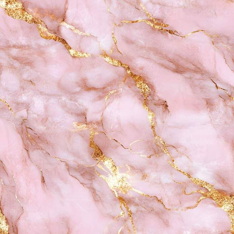 Papel de Parede Estilo Mrmore Rosa e Dourado