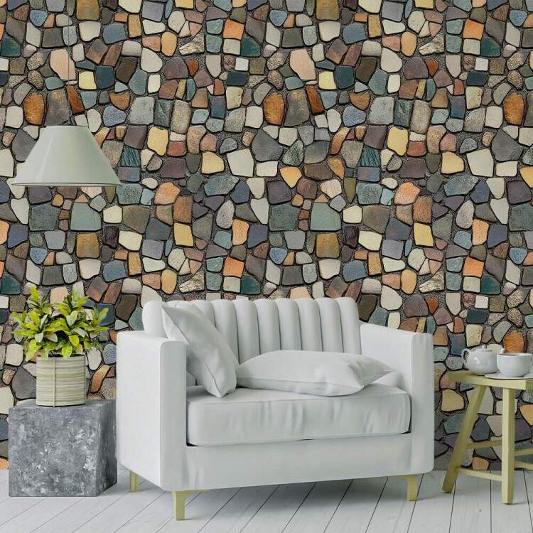 Papel de Parede Pedras Coloridas