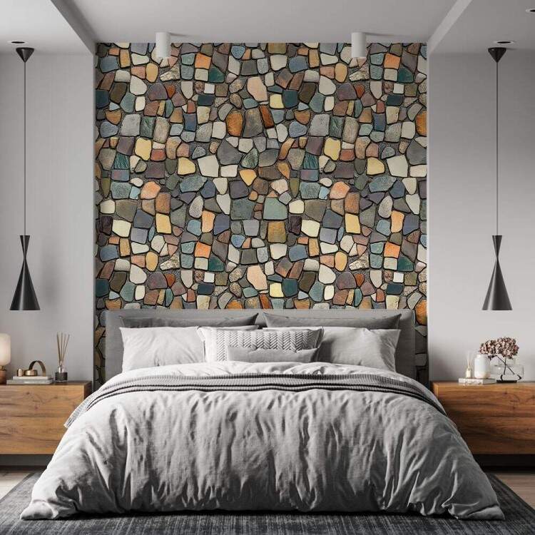 Papel de Parede Pedras Coloridas